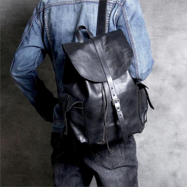 backpack fashion retro men bucket cowhide all-match dainty college bag outdoor casual bags mochila df511
backpack fashion retro men bucket cowhide all-match dainty college bag outdoor casual bags mochila df511