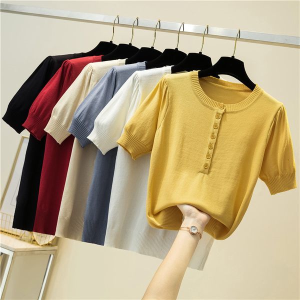 women's t-shirt shintime- female short-sleeve shirt, mesh shirt with buttons, basic summer fashion, isil, White
women's t-shirt shintime- female short-sleeve shirt, mesh shirt with buttons, basic summer fashion, isil, White