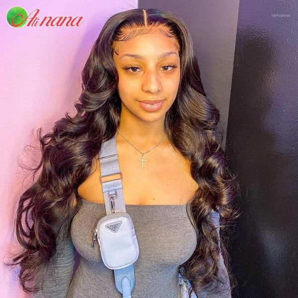 alinana pre-plucked 180% body wave lace frontal wig with baby hair remy transparent part front human wigs1, Black;brown
alinana pre-plucked 180% body wave lace frontal wig with baby hair remy transparent part front human wigs1, Black;brown