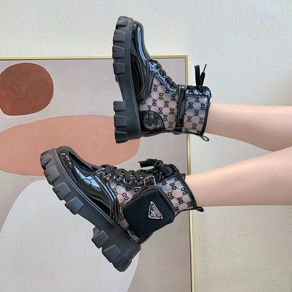 thick-soled motorcycle boots women's shoes lace-up belt buckle female spring and autumn plus size mesh hollow, Black
thick-soled motorcycle boots women's shoes lace-up belt buckle female spring and autumn plus size mesh hollow, Black