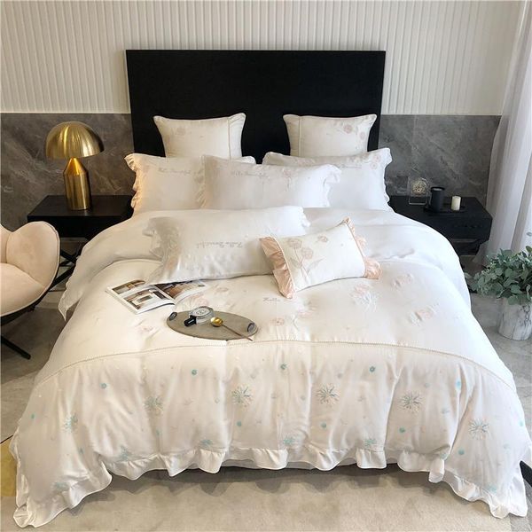 bedding sets white soft breathable tencel lace floral embroidery french princess set smooth cool duvet cover bed sheet pillowcases
bedding sets white soft breathable tencel lace floral embroidery french princess set smooth cool duvet cover bed sheet pillowcases