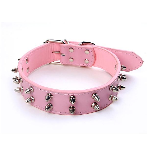 spike studded dog collar cow leather pet necklace with big rivet adjustable chain accessories pink collars & leashes
spike studded dog collar cow leather pet necklace with big rivet adjustable chain accessories pink collars & leashes