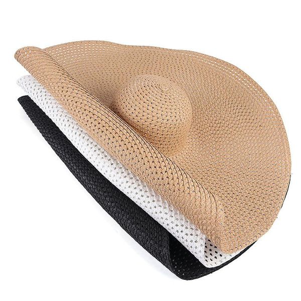 wide brim hats 25cm oversized weave beach for women foldable summer hollow straw hat ladies uv sun protection travel holiday cap, Blue;gray
wide brim hats 25cm oversized weave beach for women foldable summer hollow straw hat ladies uv sun protection travel holiday cap, Blue;gray