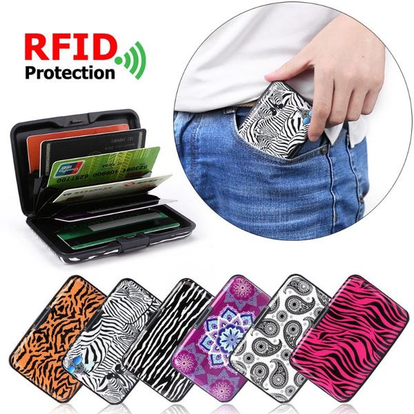 card holders fashion bag holder rfid aluminum zebra animal pattern wallet women men metal business bank protector case purse, Brown;gray
card holders fashion bag holder rfid aluminum zebra animal pattern wallet women men metal business bank protector case purse, Brown;gray