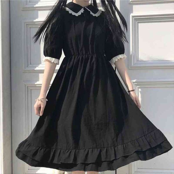 summer black kawaii womens dress lolita style mori girl fairy cute peter pan collar puff sleeve fashion women, Black;gray
summer black kawaii womens dress lolita style mori girl fairy cute peter pan collar puff sleeve fashion women, Black;gray
