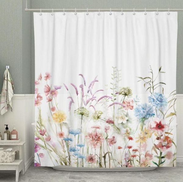 floral plant fabric shower curtain spring flowers cute washable bathroom bath curtains set with hooks, 72 x inches
floral plant fabric shower curtain spring flowers cute washable bathroom bath curtains set with hooks, 72 x inches