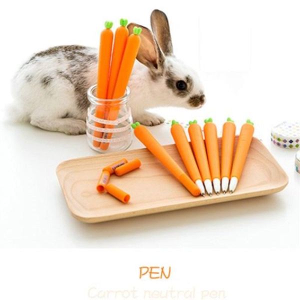 gel pens 1 pcs creative cute black refill neutral pen stationery personalized signature student carrot water-based