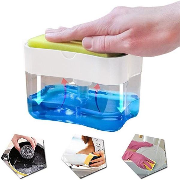 liquid soap dispenser 2 in 1 pumps with sponge holder cleaning container manual press organizer kitchen cleaner tool
liquid soap dispenser 2 in 1 pumps with sponge holder cleaning container manual press organizer kitchen cleaner tool