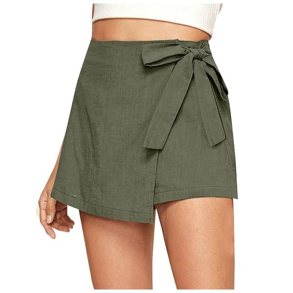 women's shorts summer ladies streetwear short pants fashion casual high-waisted trousers with belt cotton linen, White;black
women's shorts summer ladies streetwear short pants fashion casual high-waisted trousers with belt cotton linen, White;black