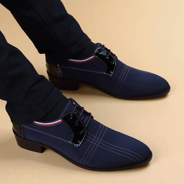 dress shoes 2021 men's cloth pointed leather fashion wild korean lace-up british breathable, Black
dress shoes 2021 men's cloth pointed leather fashion wild korean lace-up british breathable, Black