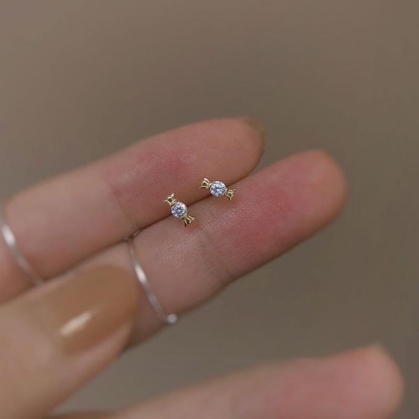 stud s925 silver cute candy earrings exquisite and simple student temperament, Golden;silver
stud s925 silver cute candy earrings exquisite and simple student temperament, Golden;silver