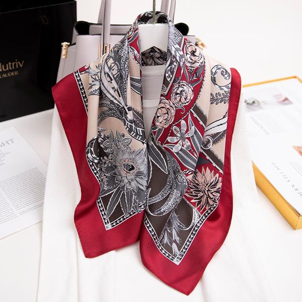 scarves real silk square neck scarf women red print foulard femme bufandas neckerchief luxury bandana hair kerchief 68x68cm, Blue;gray
scarves real silk square neck scarf women red print foulard femme bufandas neckerchief luxury bandana hair kerchief 68x68cm, Blue;gray