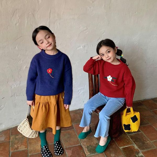 pullover fall/winter 2021 girls children embroidered floral sweater solid color long sleeve cotton blouse causal sweaters, Blue
pullover fall/winter 2021 girls children embroidered floral sweater solid color long sleeve cotton blouse causal sweaters, Blue