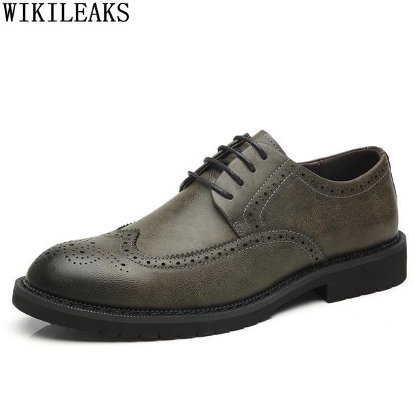 brogue shoes men wedding dress formal business suit leather office 2021 brown zapatos de hombre, Black
brogue shoes men wedding dress formal business suit leather office 2021 brown zapatos de hombre, Black