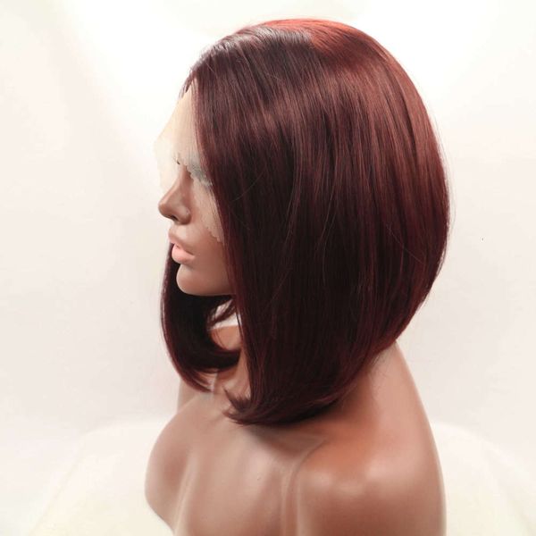 wig fresh and fashionable gradient bobo wig chemical fiber front lace headgear head, Black;brown
wig fresh and fashionable gradient bobo wig chemical fiber front lace headgear head, Black;brown