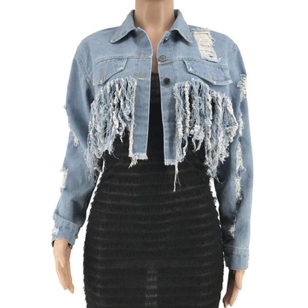 women's jackets plus size ripped jean women crop streetwear fashion long sleeve loose casual denim short coat outerwear, Black;brown
women's jackets plus size ripped jean women crop streetwear fashion long sleeve loose casual denim short coat outerwear, Black;brown