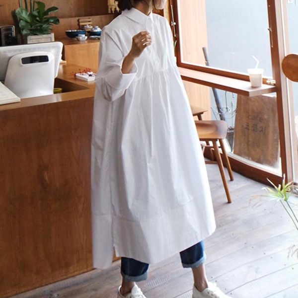 casual dresses superaen loose slim plus size turn down collar full a line white shirt dress women, Black;gray
casual dresses superaen loose slim plus size turn down collar full a line white shirt dress women, Black;gray