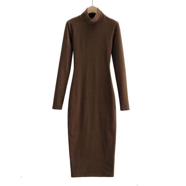 thickened bottom dresses casual skirt winter style frosted high collar long sleeve slim and buttock covered solid dress, Black;gray
thickened bottom dresses casual skirt winter style frosted high collar long sleeve slim and buttock covered solid dress, Black;gray