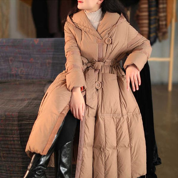 ailegogo white duck down long coat with women's belt, thick warm jacket, hooded, 90% down, vintage coat, outdoor clothing,, Black
ailegogo white duck down long coat with women's belt, thick warm jacket, hooded, 90% down, vintage coat, outdoor clothing,, Black
