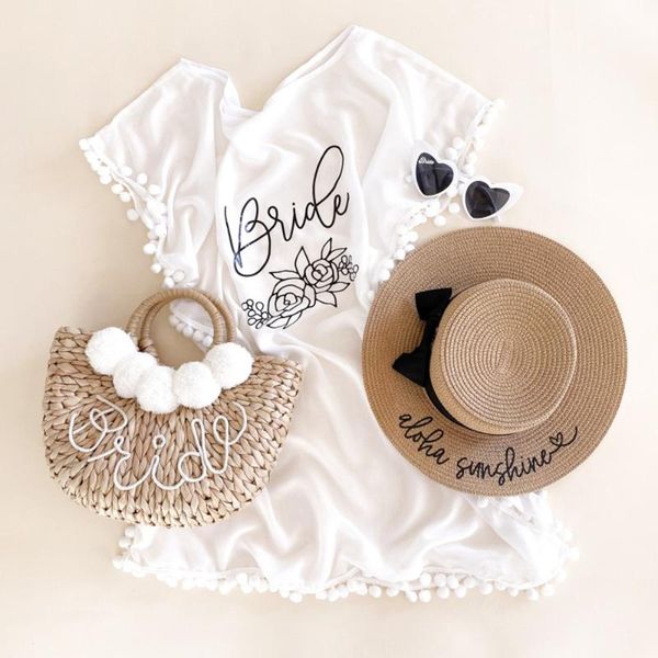 custom bride pom swimsuit cover, bridal boho swim cover up honeymoon outfit sunhat straw tote, bridesmaid bacheloratte gifts party favor
custom bride pom swimsuit cover, bridal boho swim cover up honeymoon outfit sunhat straw tote, bridesmaid bacheloratte gifts party favor
