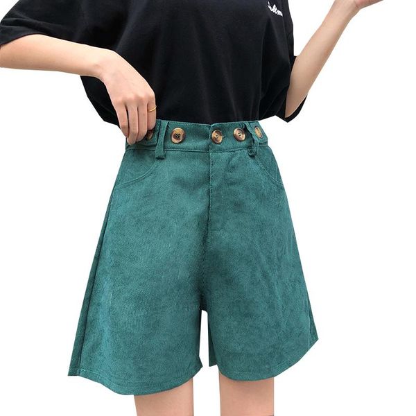 women's shorts fashion 2021 korea retro green corduroy loose straight short women plus size pantalones cortos de mujer black girl, White;black
women's shorts fashion 2021 korea retro green corduroy loose straight short women plus size pantalones cortos de mujer black girl, White;black
