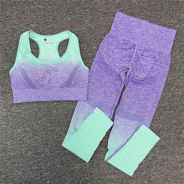 ombre women yoga set seamless sportswear high waist leggings bra running pants gym clothing fitness workout suit, White;red
ombre women yoga set seamless sportswear high waist leggings bra running pants gym clothing fitness workout suit, White;red