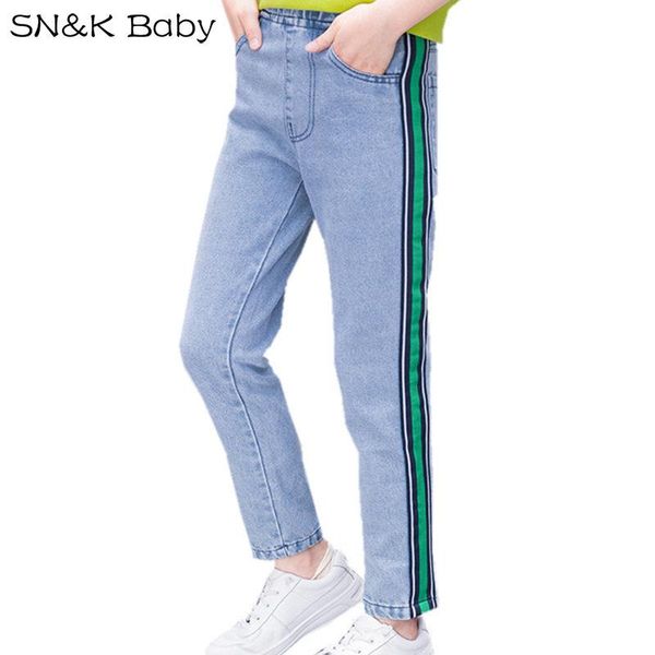 jeans spring autumn girls high waist side striped slim fit denim material for trousers pants teenagers clothes, Blue
jeans spring autumn girls high waist side striped slim fit denim material for trousers pants teenagers clothes, Blue