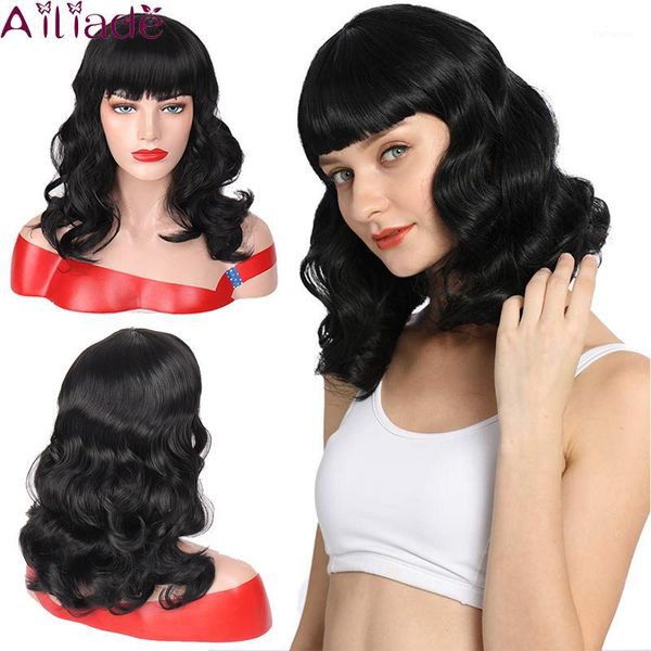synthetic wig long curly water ripple hairstyle black blonde pink fully with women's headgear1
synthetic wig long curly water ripple hairstyle black blonde pink fully with women's headgear1