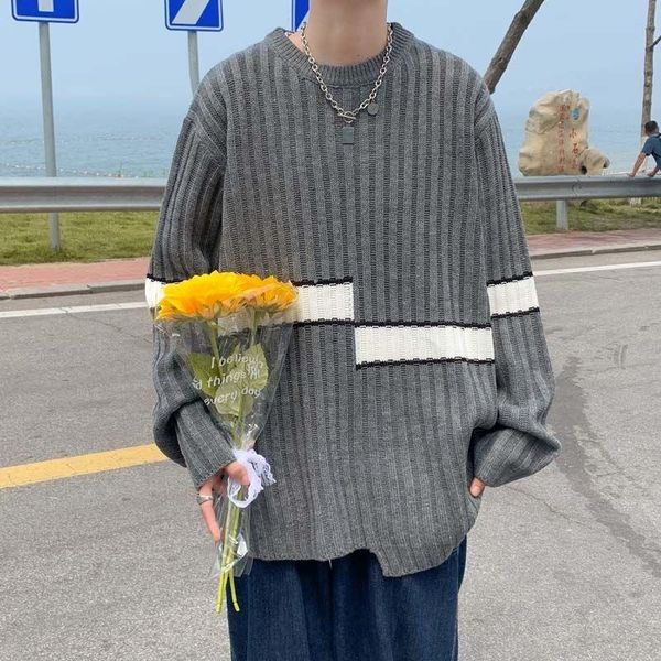 men's sweaters autumn winter o-neck sweater men's warm fashion casual knitted pullover men korean loose contrast mens clothes, White;black
men's sweaters autumn winter o-neck sweater men's warm fashion casual knitted pullover men korean loose contrast mens clothes, White;black