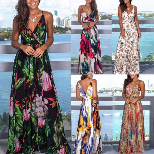 casual dresses dress 2021 for femme vestdios women sleeveless bohemian v-neck sling printing floral beach long dressesmaxi robe, Black;gray
casual dresses dress 2021 for femme vestdios women sleeveless bohemian v-neck sling printing floral beach long dressesmaxi robe, Black;gray