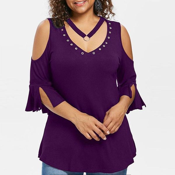 plus size t-shirt women 2021 summer v neck cold shoulder elegant blouse large ladies tunic, Black
plus size t-shirt women 2021 summer v neck cold shoulder elegant blouse large ladies tunic, Black