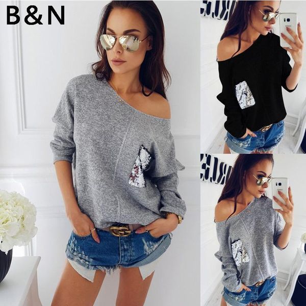 women's sweaters 2021 autumn fashion sequins spliced batwing long sleeve undershirt shirt female pullovers o neck, White;black
women's sweaters 2021 autumn fashion sequins spliced batwing long sleeve undershirt shirt female pullovers o neck, White;black