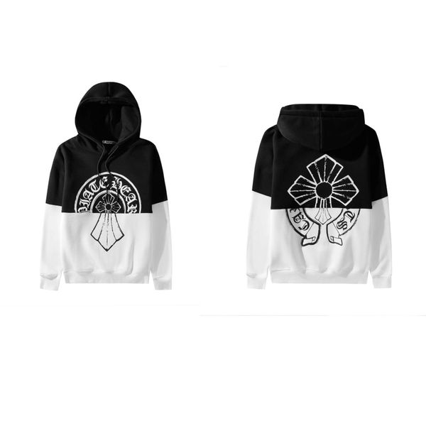 brand patchwork black white sanskrit cross men's and women's same couple's loose plush hooded sweater coat
brand patchwork black white sanskrit cross men's and women's same couple's loose plush hooded sweater coat