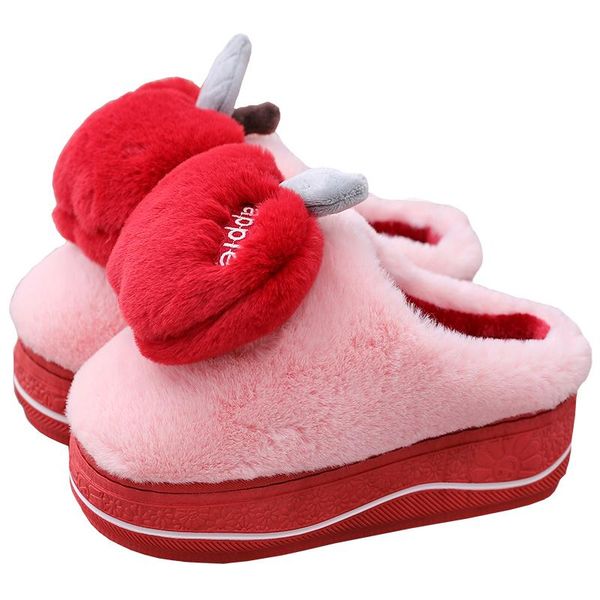 slippers winter women plush warm non-slip high heels cute apple platform cotton ladies home indoor outdoor shoes, Black
slippers winter women plush warm non-slip high heels cute apple platform cotton ladies home indoor outdoor shoes, Black
