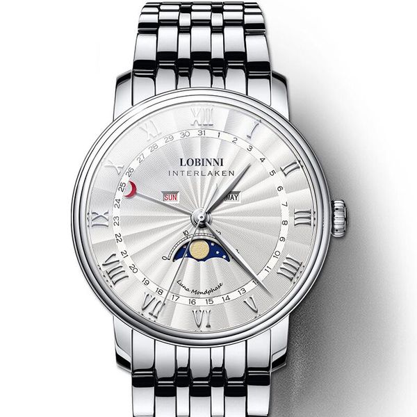 wristwatches watch men switzerland watches sapphire waterproof moon phase reloj hombre japan miyota movement l16013, Slivery;brown
wristwatches watch men switzerland watches sapphire waterproof moon phase reloj hombre japan miyota movement l16013, Slivery;brown
