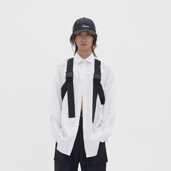 men's casual shirts xs-6xl 2021 men women's clothing fashion contrast strap loose long sleeve shirt plus size costumes, White;black
men's casual shirts xs-6xl 2021 men women's clothing fashion contrast strap loose long sleeve shirt plus size costumes, White;black