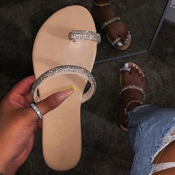 slippers women summer fashion crystal flat shoes open toe beach sandals ladies slides big size flip flops zapatos mujer, Black
slippers women summer fashion crystal flat shoes open toe beach sandals ladies slides big size flip flops zapatos mujer, Black