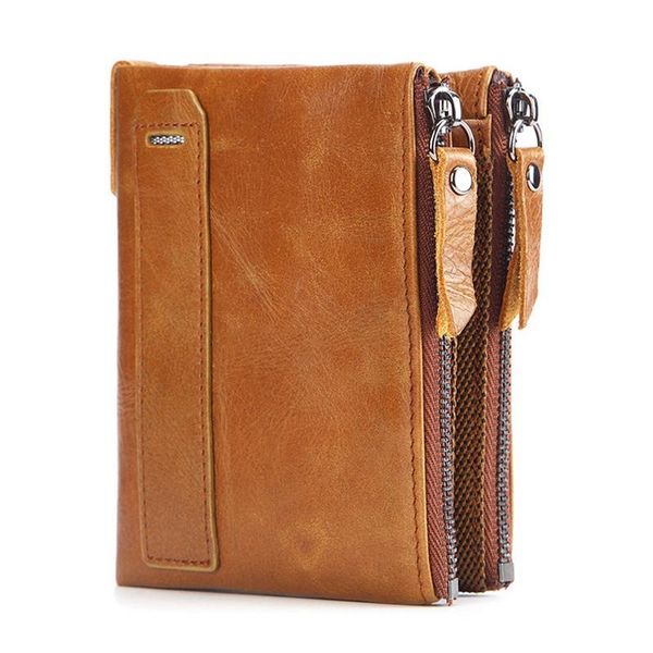 wallets 2021 rfid men wallet genuine leather short coin purse women oil wax double zipper id card holder, Red;black
wallets 2021 rfid men wallet genuine leather short coin purse women oil wax double zipper id card holder, Red;black