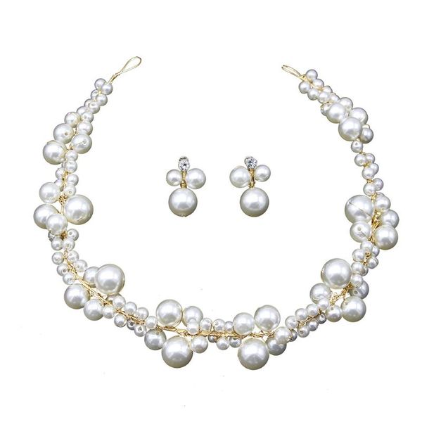 earrings & necklace ly bridal pearl headband set headpiece wedding hair band ear accessories, Silver
earrings & necklace ly bridal pearl headband set headpiece wedding hair band ear accessories, Silver
