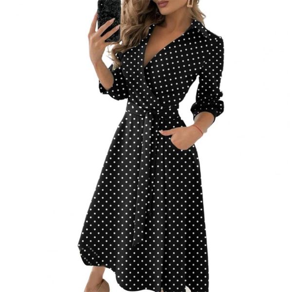 casual dresses women dress elegant long sleeve large hem deep v neck solid color printed belt streetwear for spring/summer xxl vestidos, Black;gray
casual dresses women dress elegant long sleeve large hem deep v neck solid color printed belt streetwear for spring/summer xxl vestidos, Black;gray