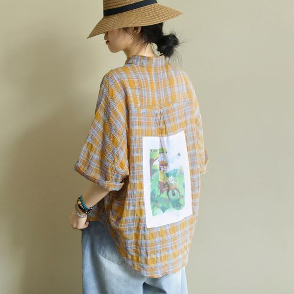 arrival summer arts female style loose sleeve short cotton linen shirts return impression turn-down collar casual s967, White
arrival summer arts female style loose sleeve short cotton linen shirts return impression turn-down collar casual s967, White