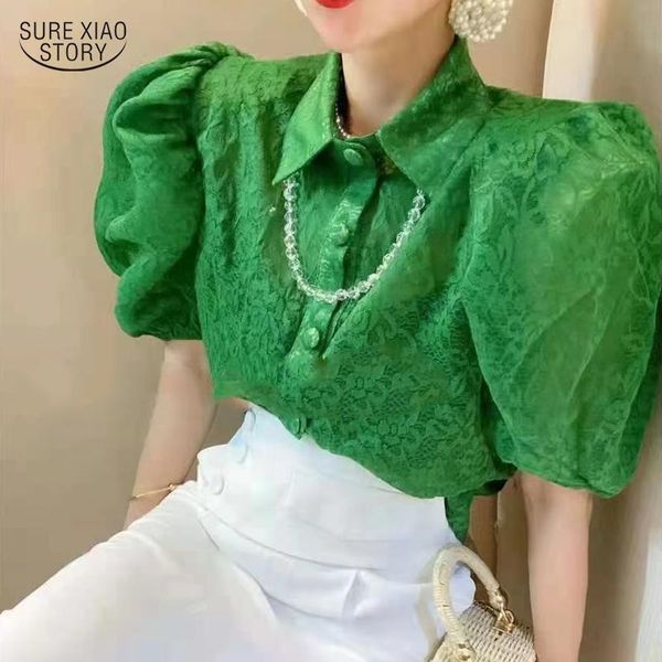 women's blouses & shirts summer elegant women shirt noble jacquard totem ladies blouse see-through puffy sleeve female chemisier femme, White
women's blouses & shirts summer elegant women shirt noble jacquard totem ladies blouse see-through puffy sleeve female chemisier femme, White