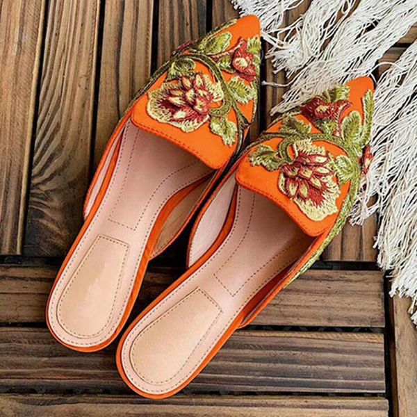 slippers embroidery flowers women fashion mixed color outside slids runway slip on pointed toe woman flats party dress shoes 41, Black
slippers embroidery flowers women fashion mixed color outside slids runway slip on pointed toe woman flats party dress shoes 41, Black