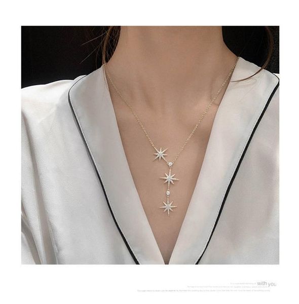 pendant necklaces fashion star necklace women shiny retro clavicle chain with micro-inlaid zircon, Silver
pendant necklaces fashion star necklace women shiny retro clavicle chain with micro-inlaid zircon, Silver