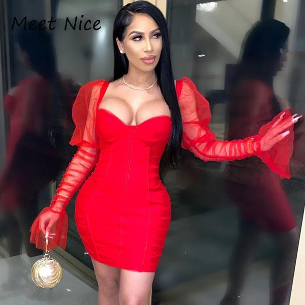 casual dresses autumn dress women black red flare sleeve mesh bodycon celebrity evening party, Black;gray
casual dresses autumn dress women black red flare sleeve mesh bodycon celebrity evening party, Black;gray