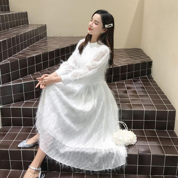 casual dresses 2021 spring korean solid color feather tassel dress female long sleeve teens girls ladies temperament slim princess, Black;gray
casual dresses 2021 spring korean solid color feather tassel dress female long sleeve teens girls ladies temperament slim princess, Black;gray