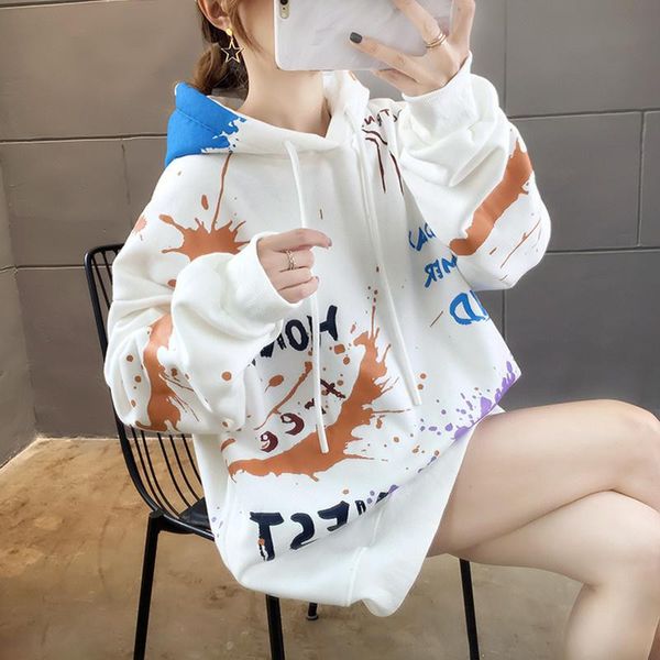 women's hoodies & sweatshirts autumn and winter 2021 korean loose fat mm letter printing medium long plush thickened hoodie fashion, Black
women's hoodies & sweatshirts autumn and winter 2021 korean loose fat mm letter printing medium long plush thickened hoodie fashion, Black