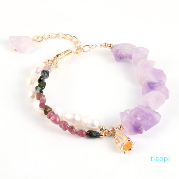 fashion natural pearls amethysts bracelet women girls boho colorful tourmaline stone bead flower charm bracelets girlfriend gift, Golden;silver
fashion natural pearls amethysts bracelet women girls boho colorful tourmaline stone bead flower charm bracelets girlfriend gift, Golden;silver