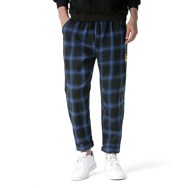 men's pants fashion high waist drawstring pocket straight trousers plaid printed casual hip hop long pantalones hombre#g3, Black
men's pants fashion high waist drawstring pocket straight trousers plaid printed casual hip hop long pantalones hombre#g3, Black