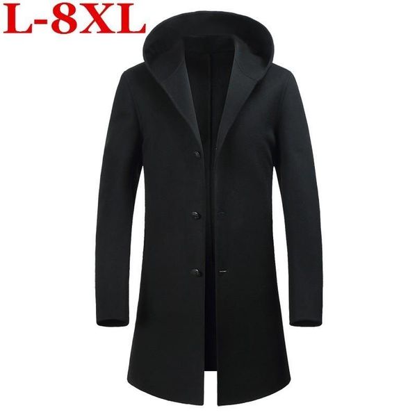 men's wool & blends 8xl 7x autumn winter british style coat design long trench brand clothing hooded woolen men, Black
men's wool & blends 8xl 7x autumn winter british style coat design long trench brand clothing hooded woolen men, Black